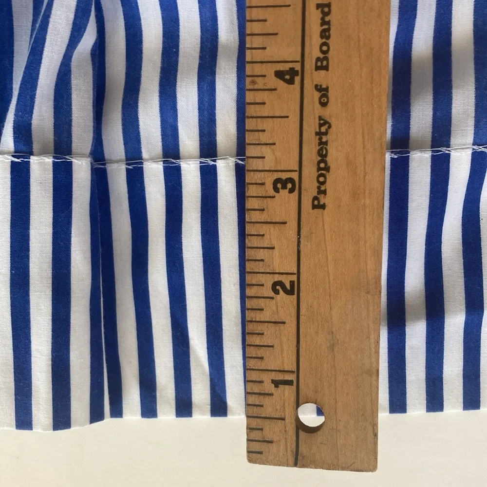 Vintage 80s blue and white striped dress with Peter Pan collar size 12 months